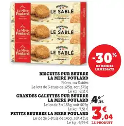 Super U La mere poulard biscuits pur beurre offre