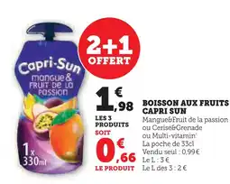Super U Capri sun boisson aux fruits offre