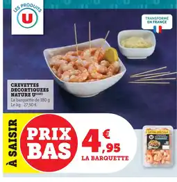 Super U U crevettes décortiquées nature offre