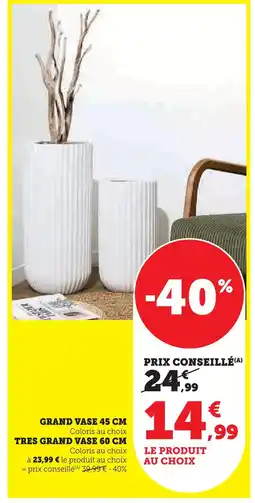 Super U Grand vase 45 cm offre