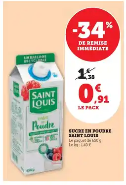 U Express Saint louis sucre en poudre offre
