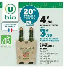 U Express U bio cidre artisanal offre