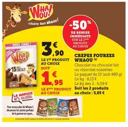 U Express Whaou crêpes fourrées offre