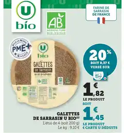 U Express U bio galettes de sarrasin offre