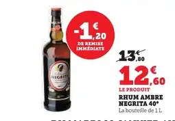 U Express Negrita rhum ambré 40° offre