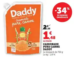 U Express Daddy cassonade pure canne offre