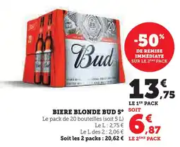 U Express Bud bière blonde 5° offre