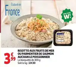 Auchan Supermarché Parmentier - risotto aux fruits de mer ou de saumon offre