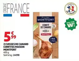 Auchan Supermarché Canard - 2 cuisses de confites offre