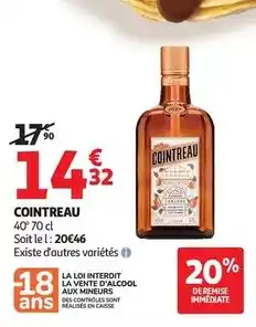 Auchan Supermarché Cointreau - la loi interdit la vente d'alcool aux mineurs offre
