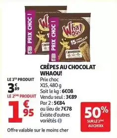 Auchan Supermarché Whaou! - crêpes au chocolat offre