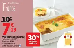 Auchan Parmentier de canard offre