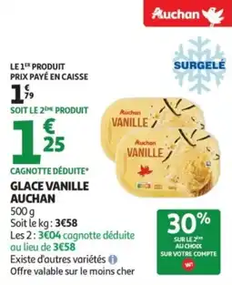 Auchan Glace vanille auchan offre