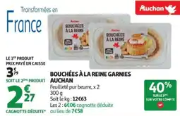 Auchan Bouchées à la reine garnies auchan offre