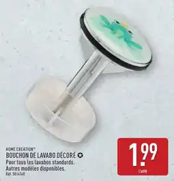 ALDI HOME CREATION Bouchon de lavabo décoré offre