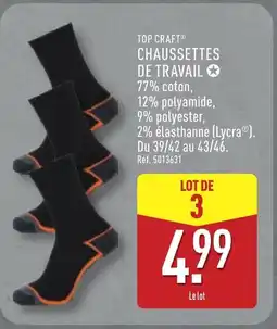 ALDI TOP CRAFT Chaussettes de travail offre