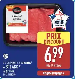 ALDI ST-CLÉMENT LE BOUCHER 4 steaks offre