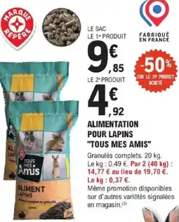 E.Leclerc Jardi "TOUS MES AMIS" Alimentation pour lapins offre