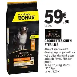 E.Leclerc Jardi PURINA PROPLAN Croquettes chien stérilisé offre