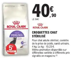E.Leclerc Jardi ROYAL CANIN Croquettes chat stérilisé offre