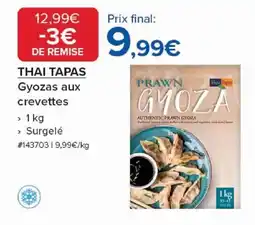 Costco THAI TAPAS Gyozas aux crevettes offre