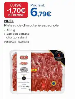 Costco NOEL Plateau de charcuterie espagnole offre