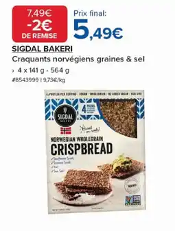 Costco SIGDAL BAKERI Craquants norvégiens graines & sel offre