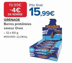 Costco GRENADE Barres protéinées saveur Oreo offre