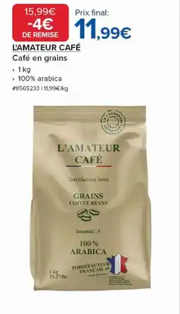 Costco L'AMATEUR CAFÉ Café en grains offre