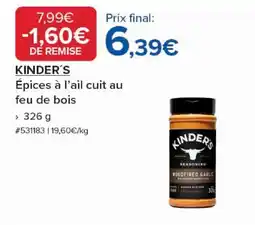 Costco KINDER'S Épices à l'ail cuit au offre