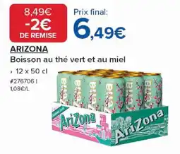 Costco ARIZONA Boisson au thé vert et au miel offre