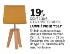 E.Leclerc Brico Dim - lampe a poser yoga offre