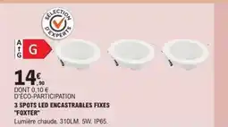 E.Leclerc Brico Foxter - 3 spots led encastrables fixes offre