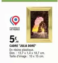 E.Leclerc Brico Dim - cadre julia doré offre
