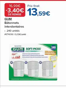Costco GUM Bâtonnets interdentaires offre