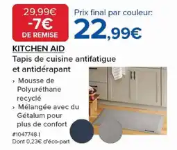 Costco KITCHEN AID Tapis de cuisine antifatigue et antidérapant offre