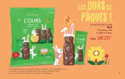 Jeff de Bruges LE SACHET DE 8 OURS Chocolat au lait Cookies & Cream offre