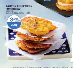 Gel 2000 Galettes de crevettes tortillitas offre