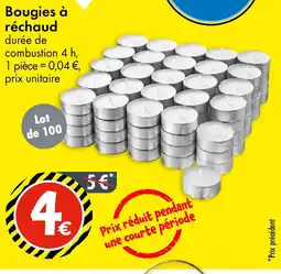 TEDi Bougies à réchaud offre
