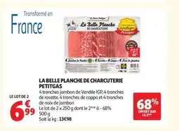Auchan La belle planche de charcuterie petitgas offre