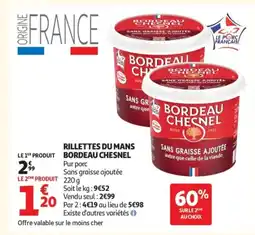 Auchan Rillettes du mans bordeau chesnel offre