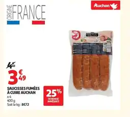 Auchan Saucisses fumées à cuire auchan offre