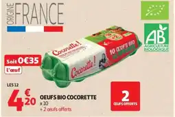 Auchan COCORETTE Oeufs bio offre