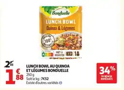 Auchan Lunch bowl au quinoa et légumes bonduelle offre