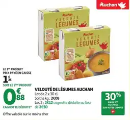 Auchan Velouté de légumes auchan offre