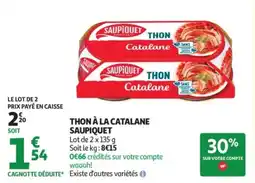 Auchan Thon à la catalane saupiquet offre