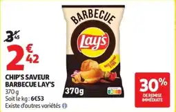Auchan Chip's saveur barbecue lay's offre