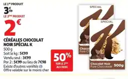 Auchan SPÉCIAL K Céréales chocolat noir offre