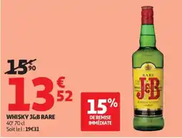 Auchan Whisky j&b rare offre