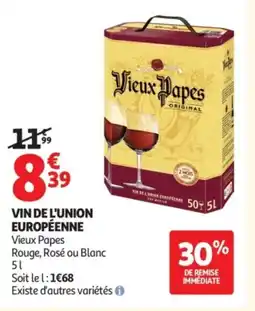 Auchan Vin de l'union européenne offre
